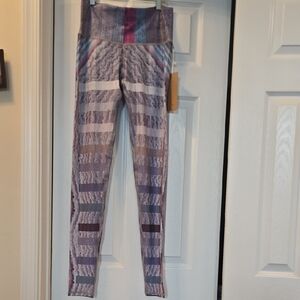 Niyama Sol Lavender and Magenta Striped Leggings endless zulu